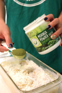 Add in a heaping tbsp of moringa powder