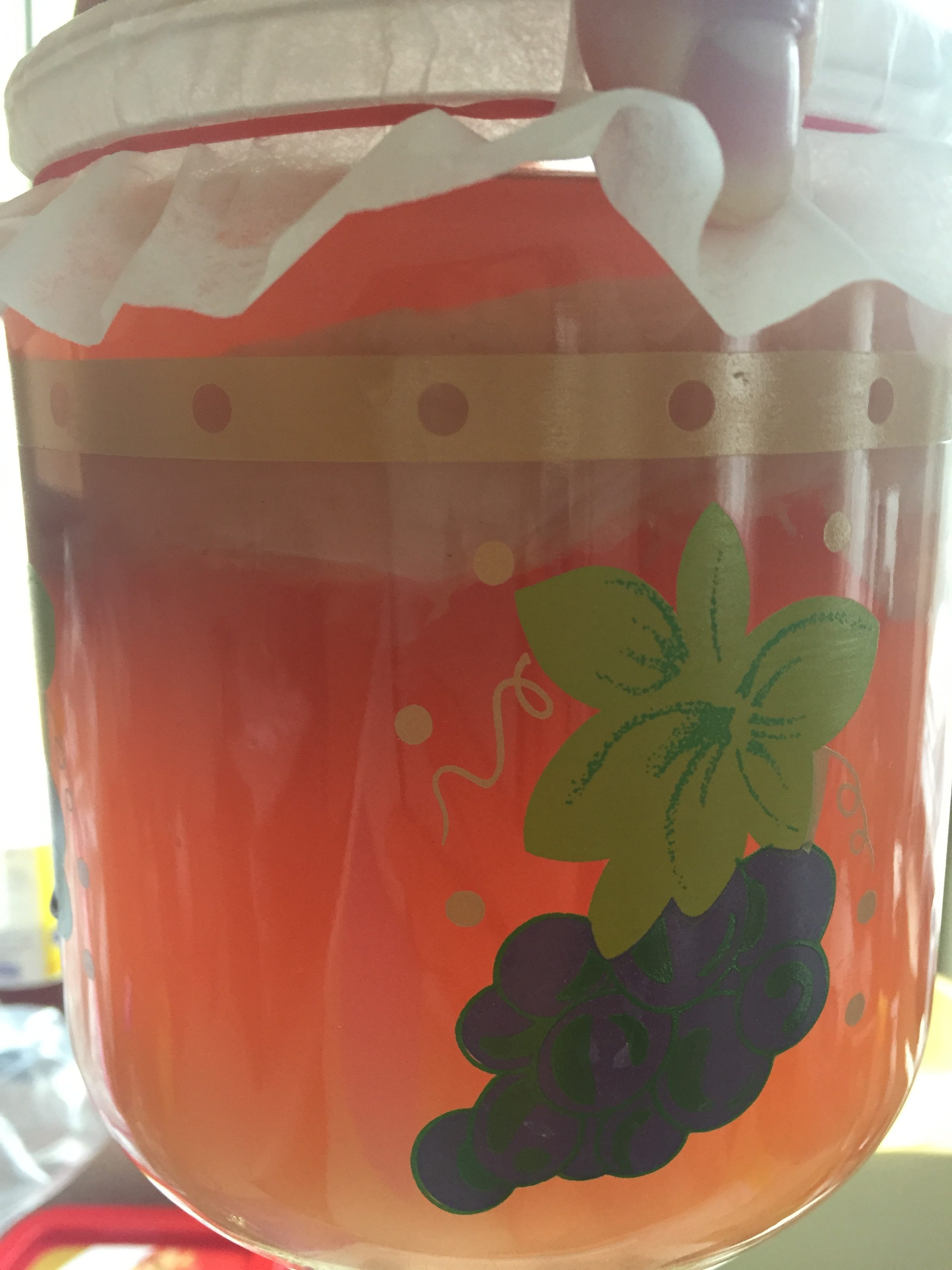 half gallon jar of kombucha
